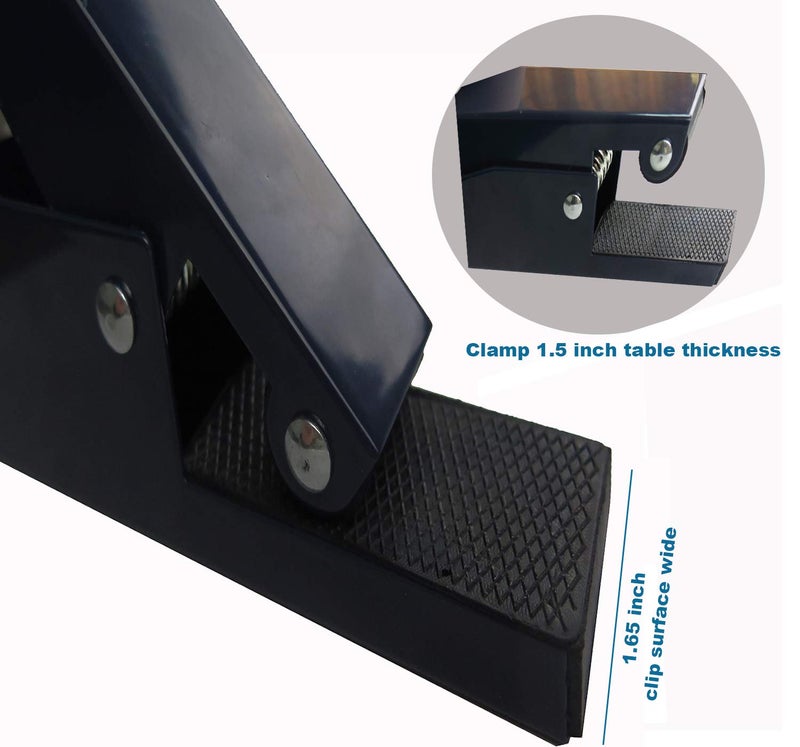 Comesee Professional Ping Pong Net Clip on Easy, Table Tennis Net and Post Set with Spring Activated Clamp, Thick Base Grip, Precision Tension Height Adjustment (Navy) - Image 3